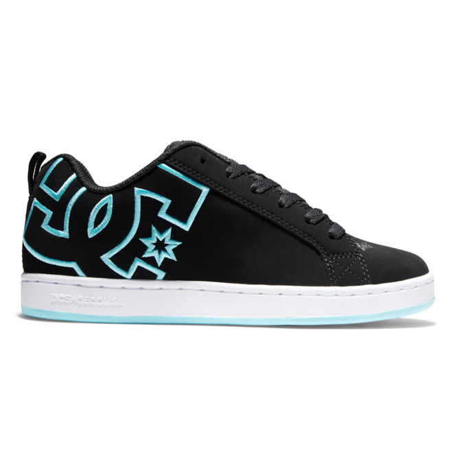 Baratas Tenis DC Court Graffik Mujer Negros Azules